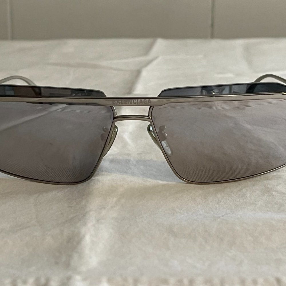 Balenciaga Silver Reflective Sunglasses